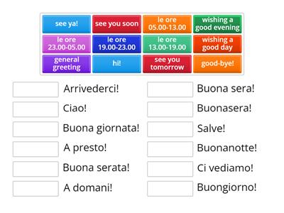 I saluti in italiano