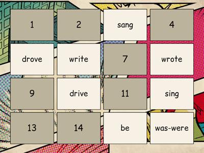 Memory game irregular verbs
