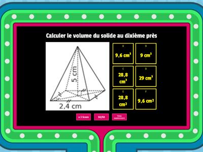 Calcul de volumes