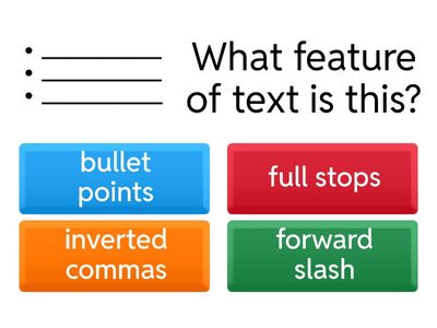 features of text