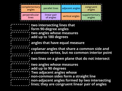 Line Pairs and Angle Pairs