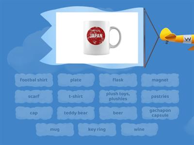 Vocabulary for travelers A2 - Match the souvenirs!