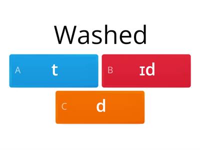 Choose the correct -ed ending sound for: