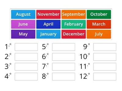 MESES DEL AÑO EN INGLES