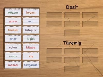 Basit ve Türemiş Sözcükler