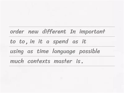 long sentences (put them in order)