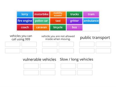 types of vehicles