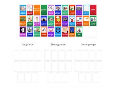 Le verbe: classe les verbes dans le bon groupe