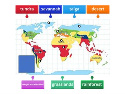 biomes on world map