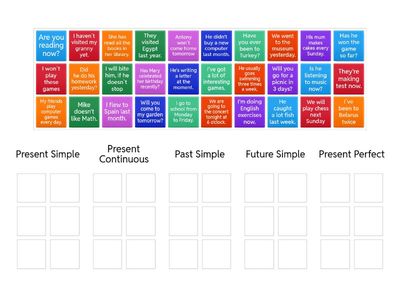  Present Simple, Present Continuous & Past Simple
