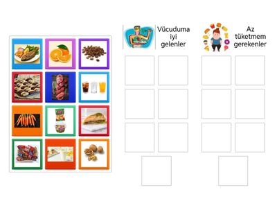 Sağlıklı sağlıksız besinler 