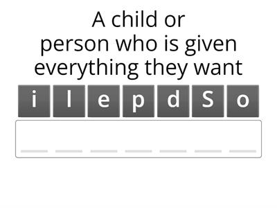 I1-I2 VOCABULARY ON PERSONALITY