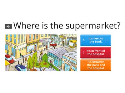 Prepositions of place - Town