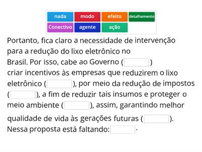 Proposta de Intervenção (Competência 5 - ENEM)