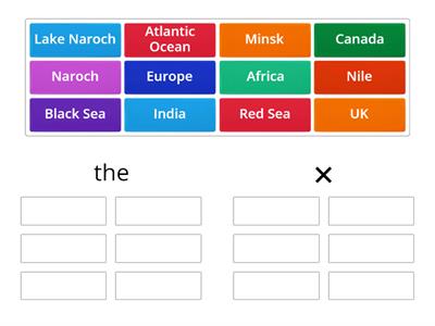 'THE'with Geographical Names