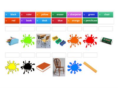 classroom objects and colours