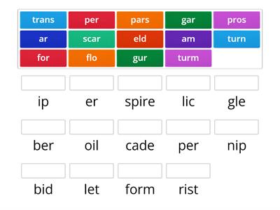 95% Multisyllable > Routine 28 > Match up