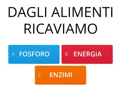 Scienze:(quiz) APPARATO DIGERENTE