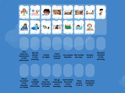 Present  simple - daily routine