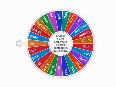 A2 Verbs D-E-F for past simple sentence building