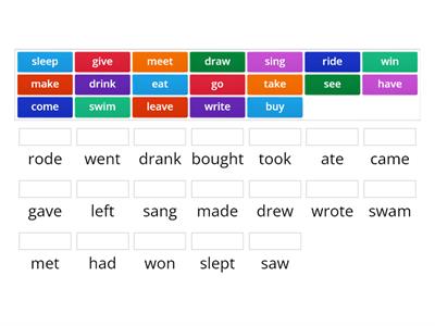 Irregular verbs. Spotlight 4.