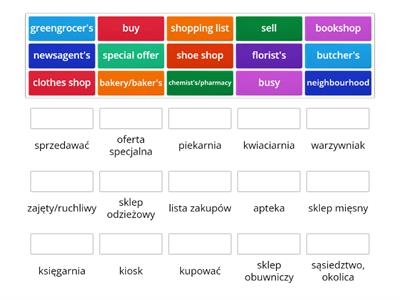 EC A2 Plus Unit 7, L.7.1 - Shops and other words