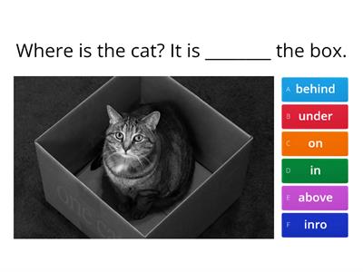 Prepositions of place 1