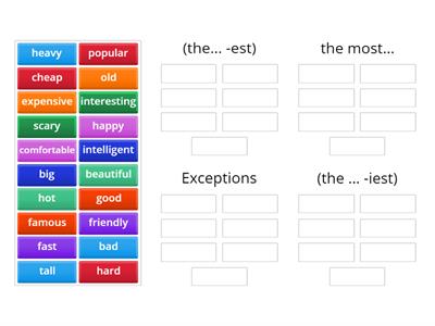 Superlative adjectives