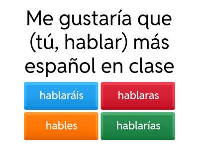 Subjuntivo imperfecto