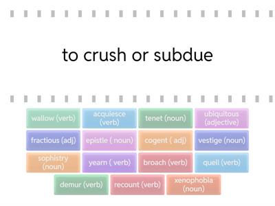 ELA 10   vocabulary 9 , 10, 11