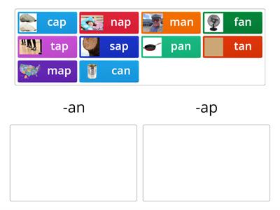 AP 'an' & 'ap' rime words