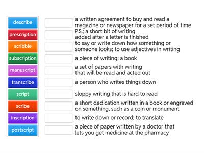  Scrib, Script = Write