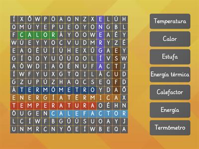 Sopa de letras: La energía