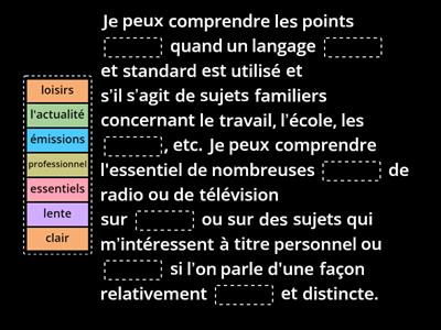 La compréhension orale