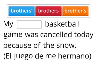 Singular & Plural Possessive Nouns
