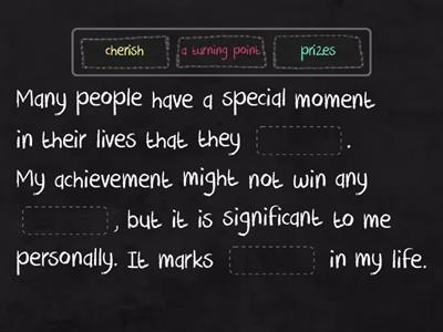 FCE Proudest Achievement Writing