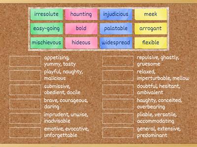 Adjectives & Synonyms II