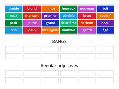 Adjectives: BANGS or not