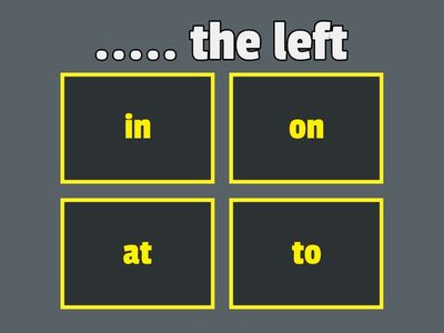 Destination B1 Unit 8 in, on, at, to