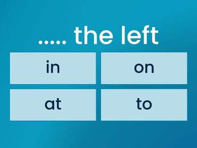 Destination B1 Unit 8 in, on, at, to