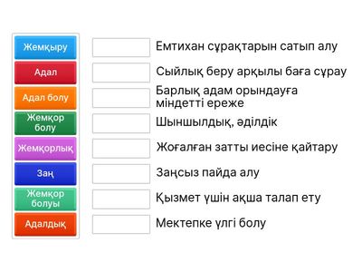Жемқорлыққа жол жоқ