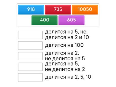 признаки делимости