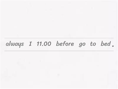 Word order - Present Simple