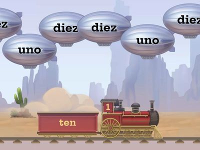 Español A0-1 - Explota-globos: Números del 1 al 60