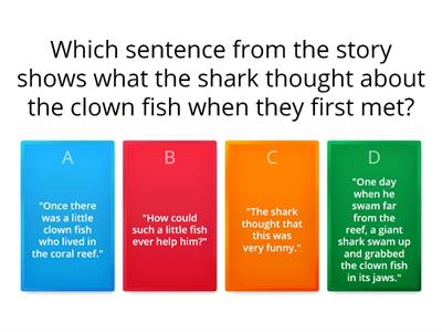 The Shark and the Clown Fish Questions