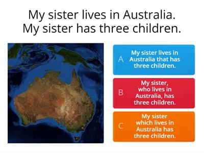 Relative clauses - which/who/where/that