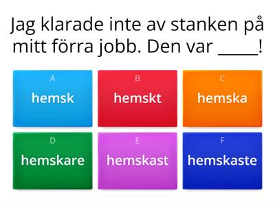 Test på Adjektiv