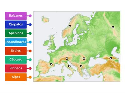 Mapa relieve Europa