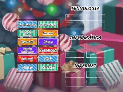 Insira os itens de cada grupo...