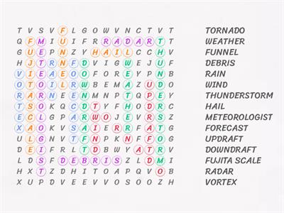 Tornado Word Search